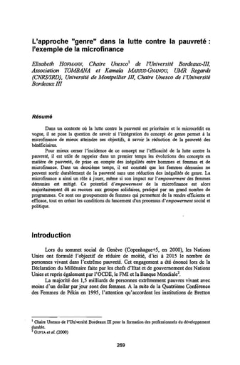 164 Hofmann 2003 L'approche genre  lutte contre  pauvreté micro finance