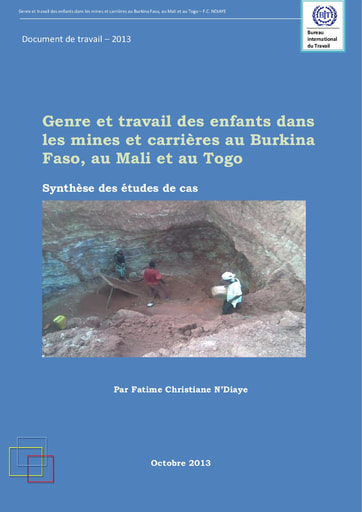 194 N’Diaye 2013 Genre et travail des enfants mines carrières BF Mali Togo