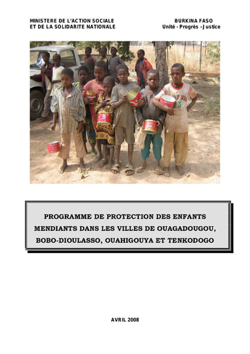 635 Min Action Sociale 2008  protection  enfants mendiants  Ouag  Bobo Ouahi BF