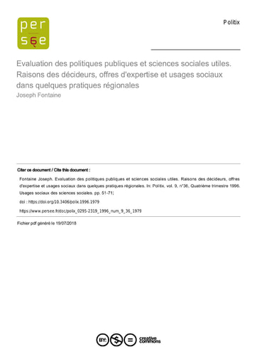 317 Fontaine 1996 Evaluation politi  publiq quelques  pratiques  régionales