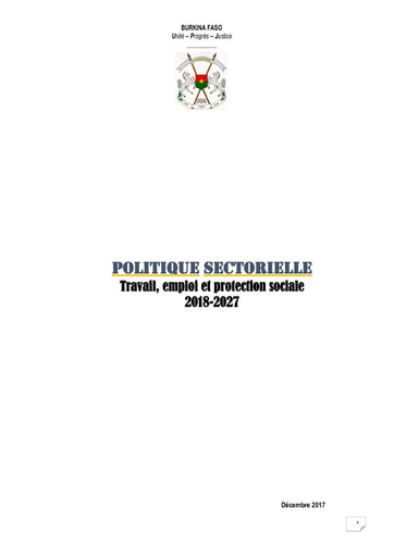 567 Min Jeunes 2017 Politiq sectorielle travail  emploi 2018 2027 BF