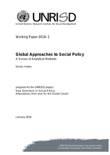 402 Yeates 2018 Global Approaches to Social Policy