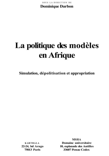 325 Hans 2015 La politiq  modèles  Afriqu  Simulation dépolitisation  appropriat