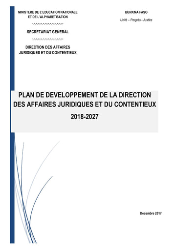 556 Min Educa 2017  Plan  développ affaires juridiques contentieux 2018 202 BF