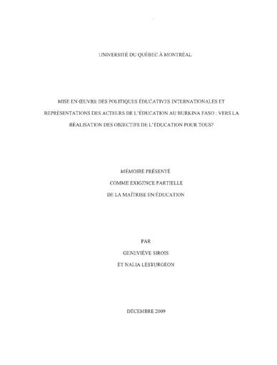 87 Sirois 2009 Mise  œuvre politiques éducatives internatio BF