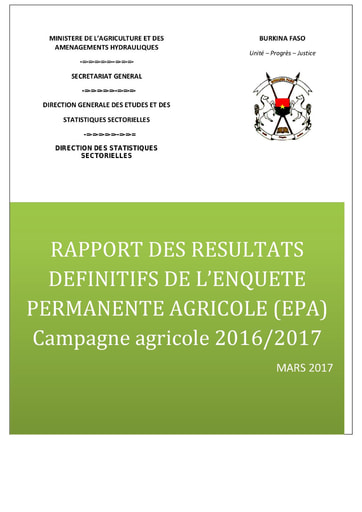 108 Min agriculture MAAH 2017 EPA campagne agricole 2016 2017 BF