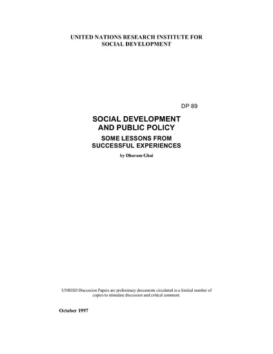 321 Ghai 1997 Social development and public policy