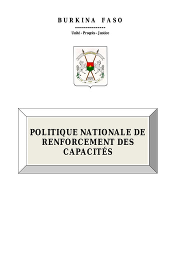 540 Burkina Faso 2013 Politique Renforcement  Capacités PNRC