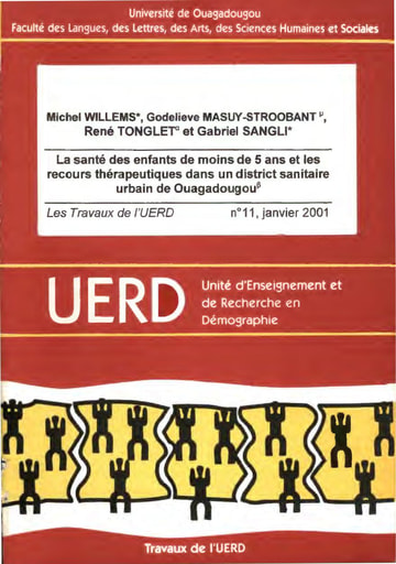 133 UERD actuel ISSP 2001 santé des enfants de moins de 5 ans Travaux UERD n° 11