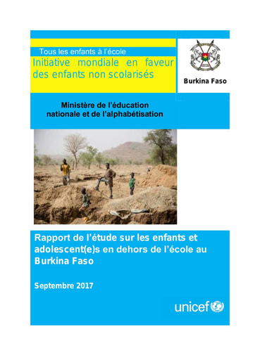 78 Min éducation UNICEF 2017  enfants ado dehors école BF