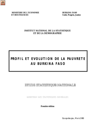 77 INSD 2000  Profil évolution de la pauvreté BF