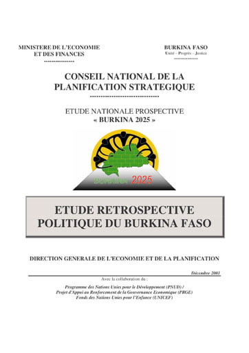 529 Min Econo 2001 ENP Etude rétrospective politique  BF 2025