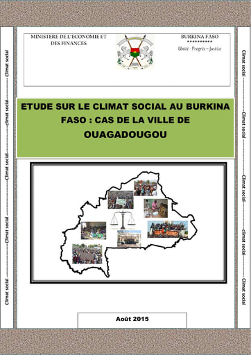 663 Min Econo 2015  Étude sur le climat social BF  Ouagadougou