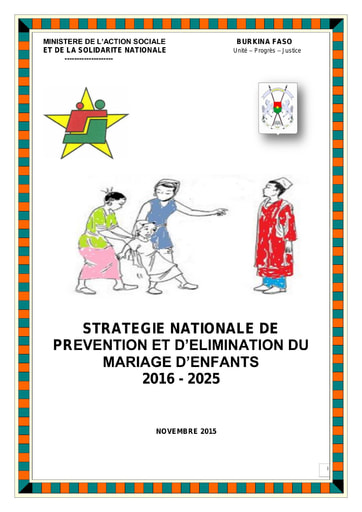 548 Min Action Sociale  2015 Stratégie nationale prévent  mariage  2016 2025 BF