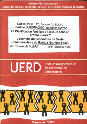 135 UERD actuel ISSP 1999 La PF a t elle un sens Afrique rurale