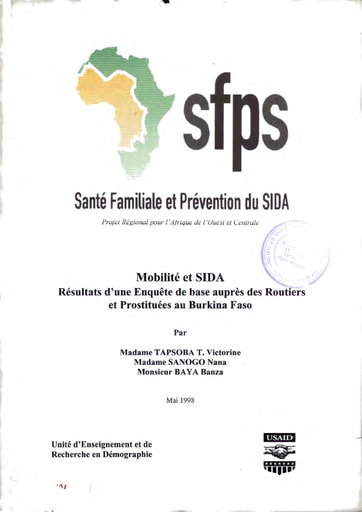 136 UERD actuel ISSP 1998 Mobilité et SIDA Résultats enquête de base