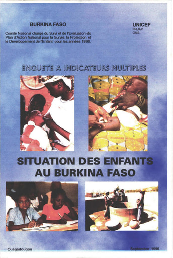 56 INSD Unicef 1996 situation Enfants Femmes Enquête  grappes