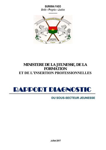 717 Min  Jeunesse 2017  Rapport diagnostic sous secteur Jeunesse BF